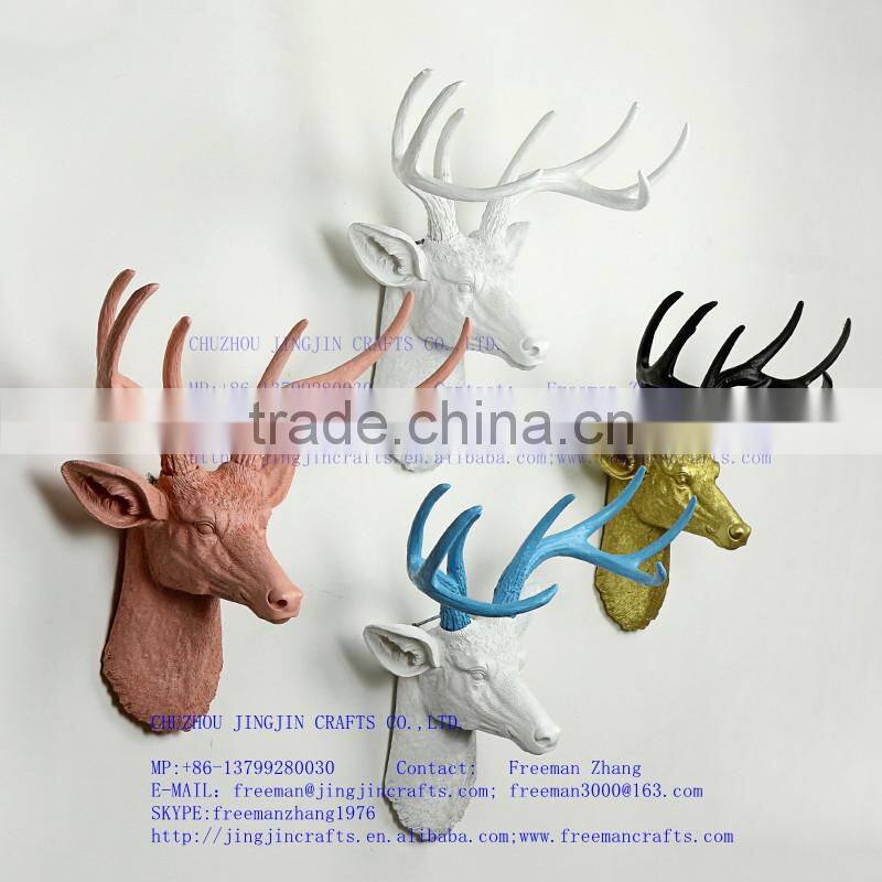2017 New Home Decoration Resin Deer Head