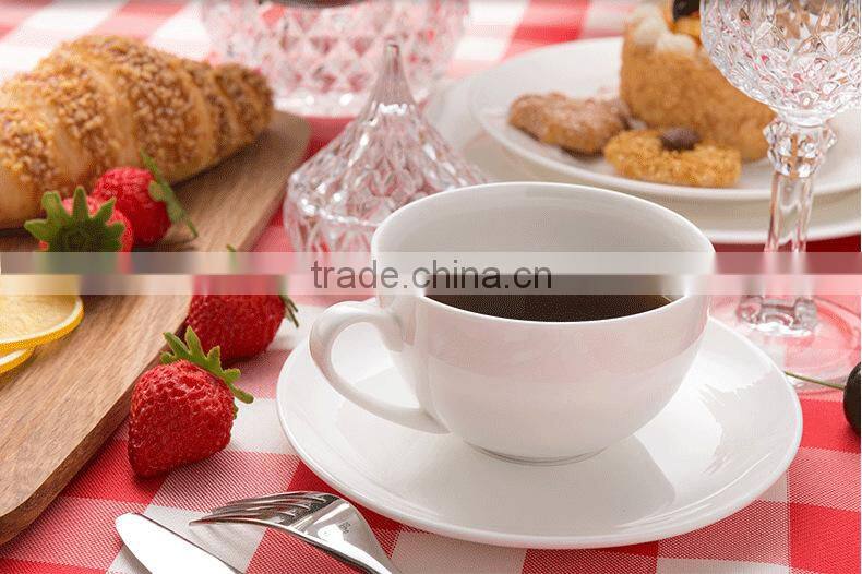 Haonai high quality hot sale bone china colored cup and saucer