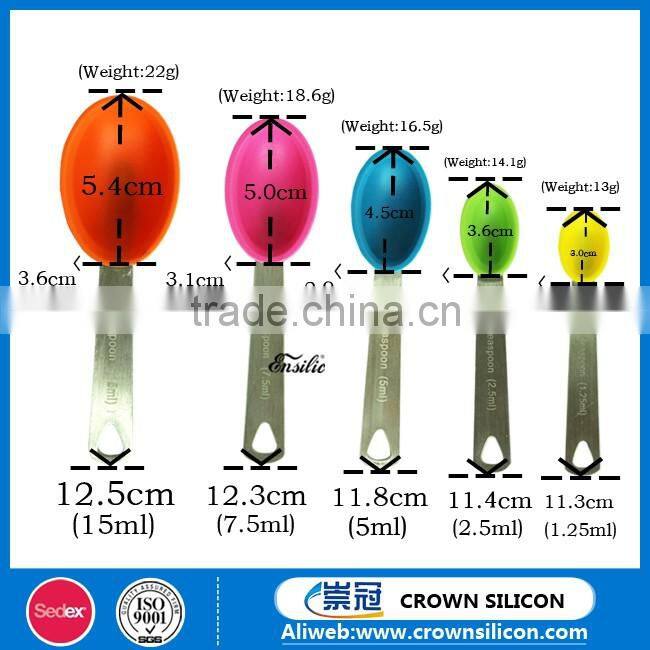 Different volume silicone measuring spoon