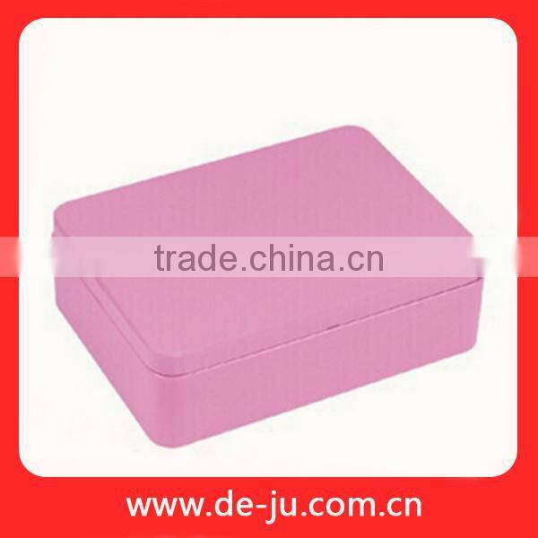 Cylinder With Inner Cap Sealing White Tin Box For Tea