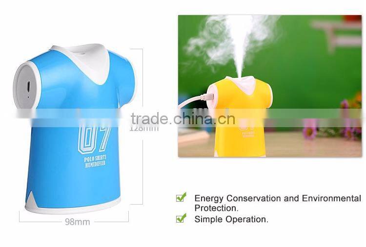 New Creative Shirt Design House Mini Humidifier, USB Desktop Electric Polo Shirts Air Humidifier For Wholesale