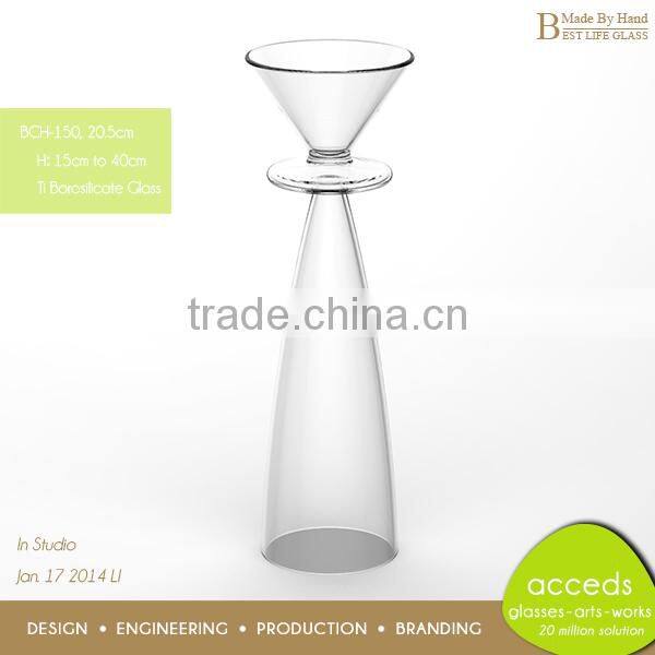 Custom Handmade Borosilicate Glass Candle Holder Centerpieces