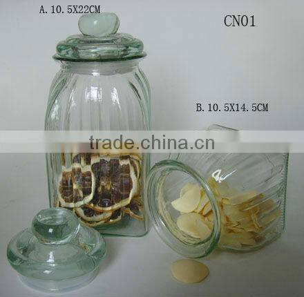 big glass food containers hermetic wholesale /apothecary jars