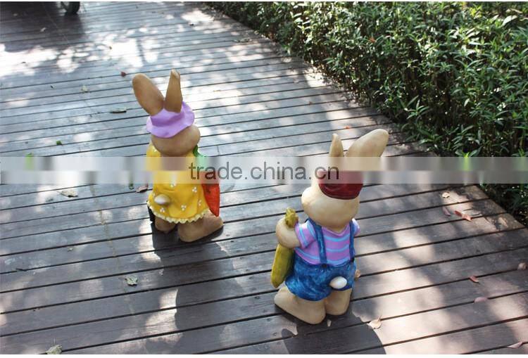 Animal garden sculptures lawn decoration lovely rabbit statue
