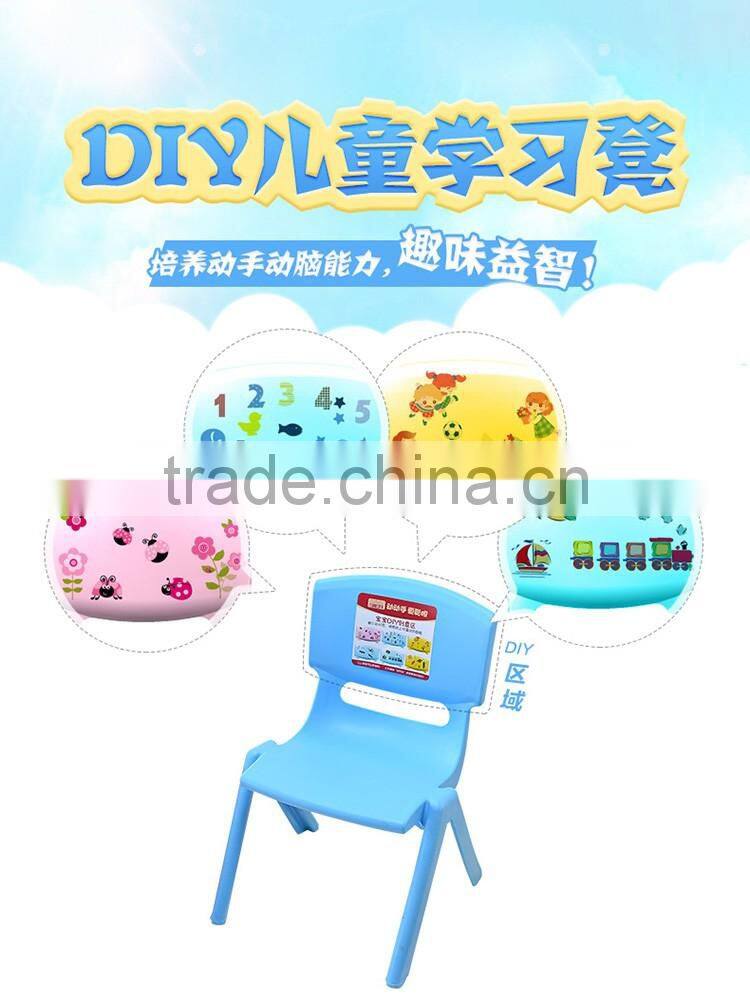 Plastic chirdren chair with comfortable new color 4 angle back study chairs