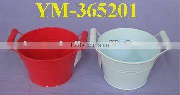 black and white durable metal box garden pot with hand