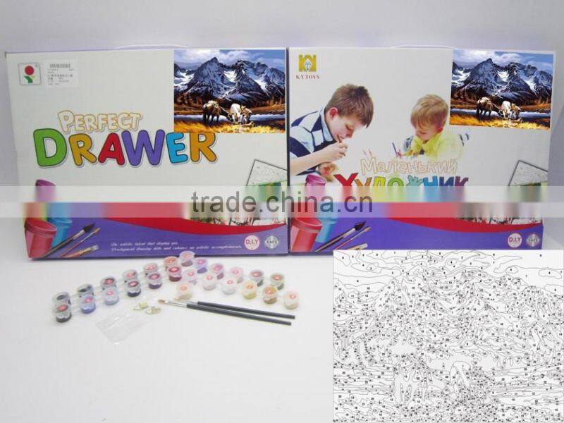 2015 Hot sale kid diy toys DIY Painting on Cardboard