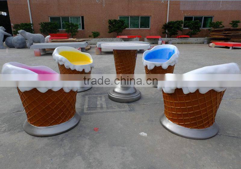 Ice cream table and chair for hotel or bar