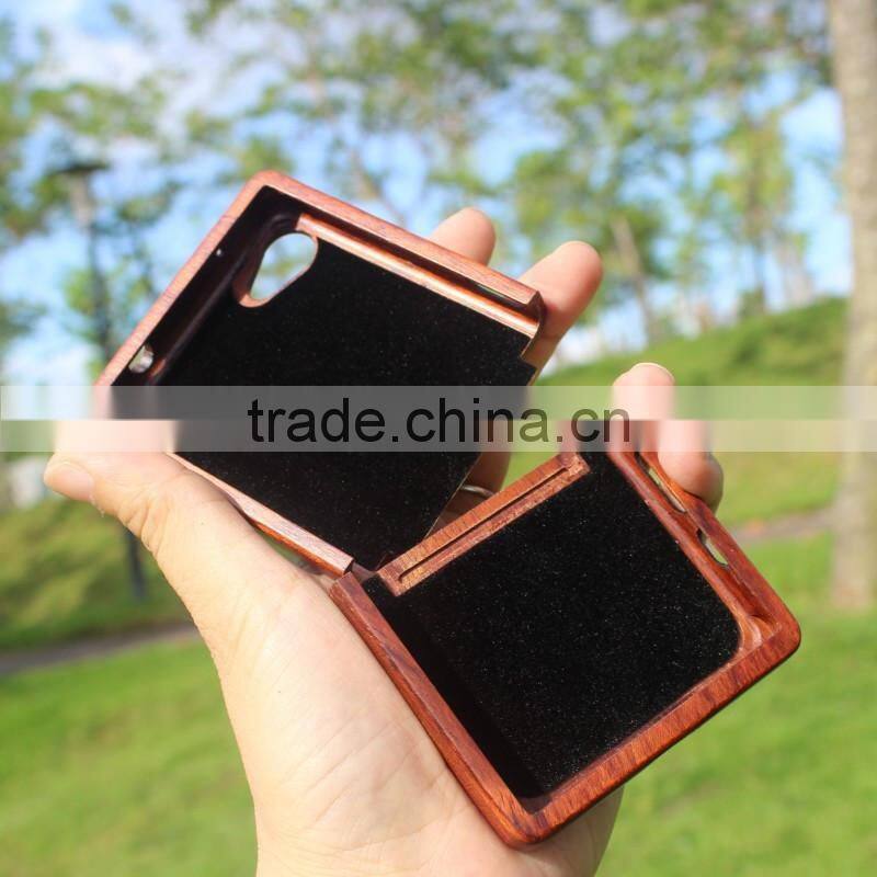 Classical Chinese walnut/bamboo/rosewood/cherry cell phone case for Sony