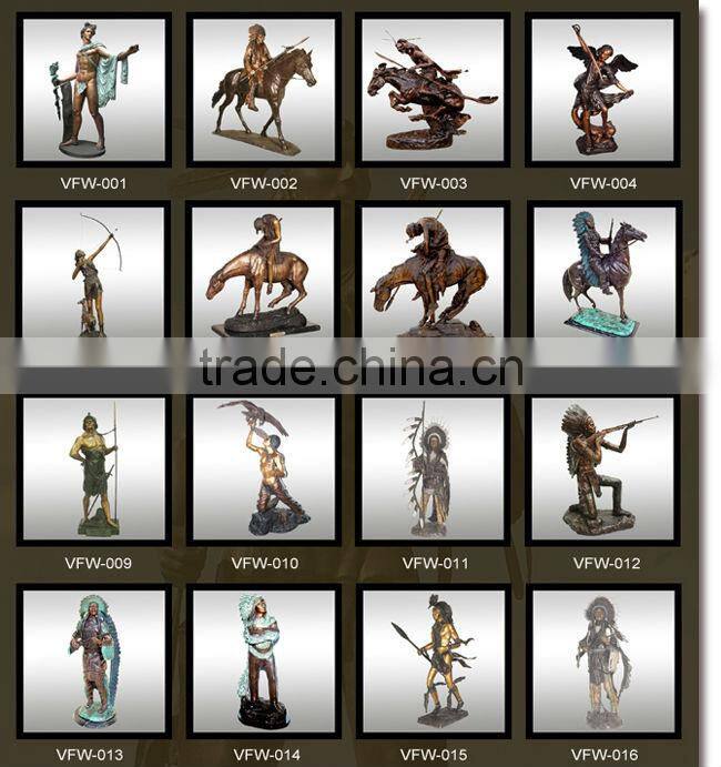 high quality bronze soldier and horse