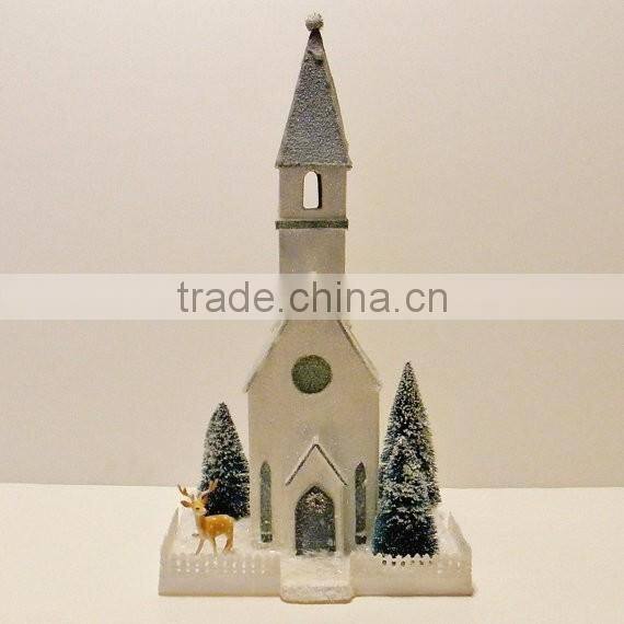 Vintage Putz House Church Pattern & Instructions Christmas Village