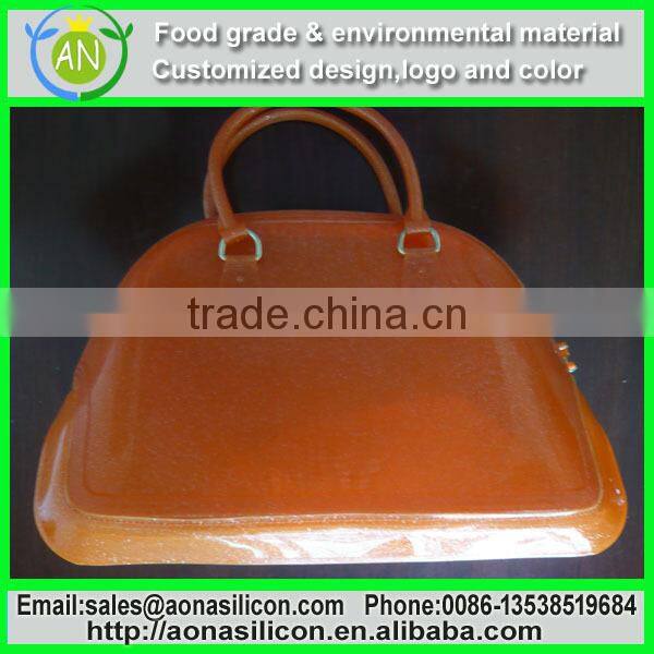 2015hotsell lady fashion silicone handbag