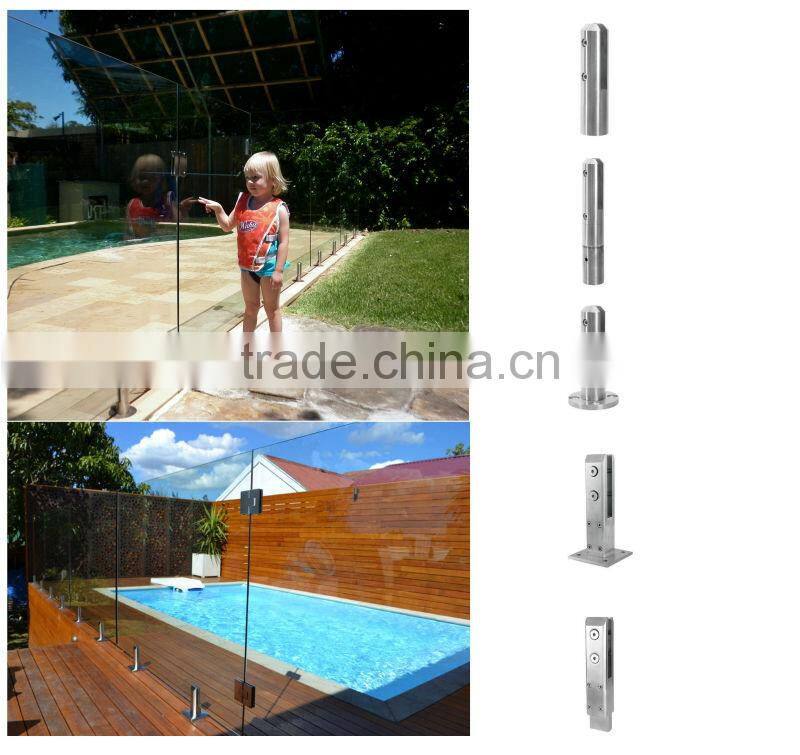 JINXIN glass balustrades spigots_frameless glass railing spigot_stainless steel pool fence