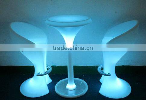 led high bar stool/RGB lighting PE chair