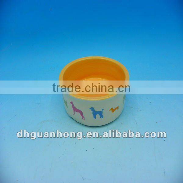 Ceramic dog bowl