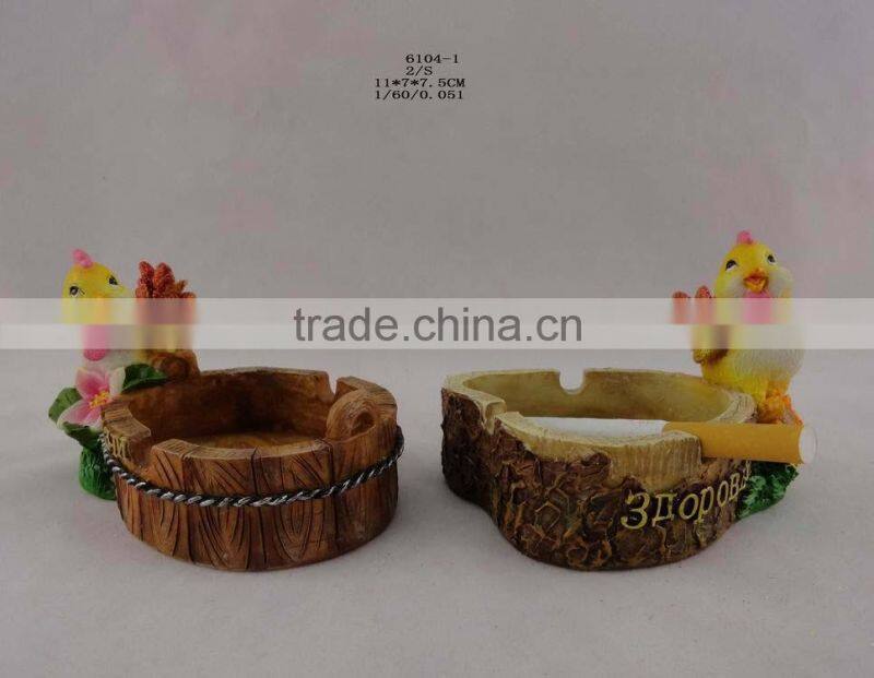 2017 zodiac resin ashtray with chicken design
