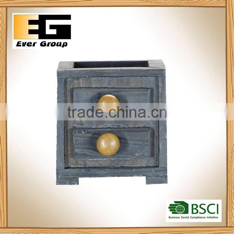 Wooden drawer flower pot and garden planter