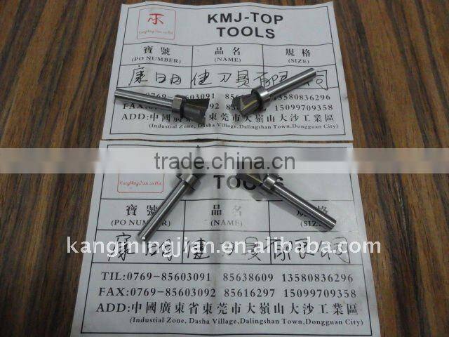 triple flute/blade router bit With Upper Bearing