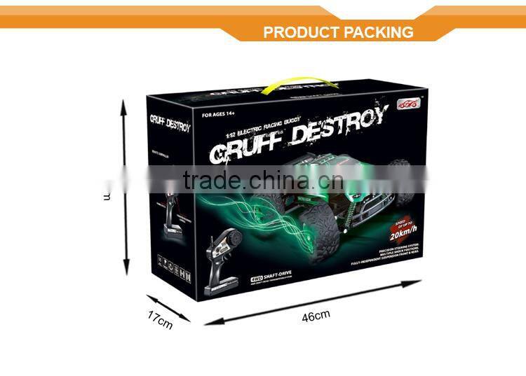 2.4G 1:12 Scale 25km/h Electric 4WD Buggy Big Wheels HSP RC Adult Toy Car