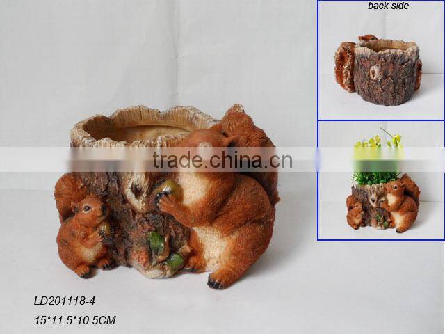 Squirrel flower pot/garden decoration/flower pot