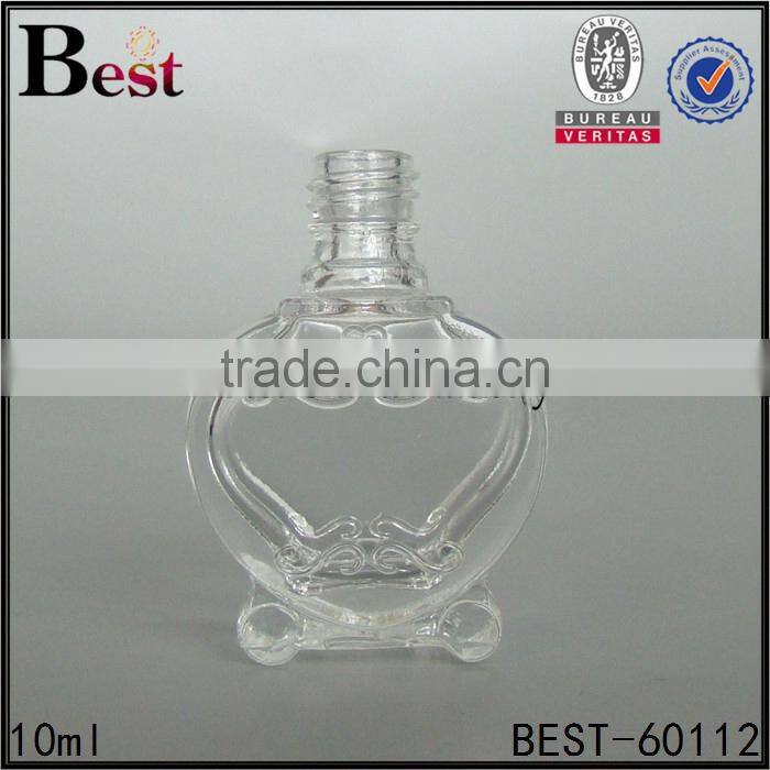 2017 hot selling cosmetic 15ml nail polish glass bottle empty nail polish glass bottle clear round nail polish glass bottle