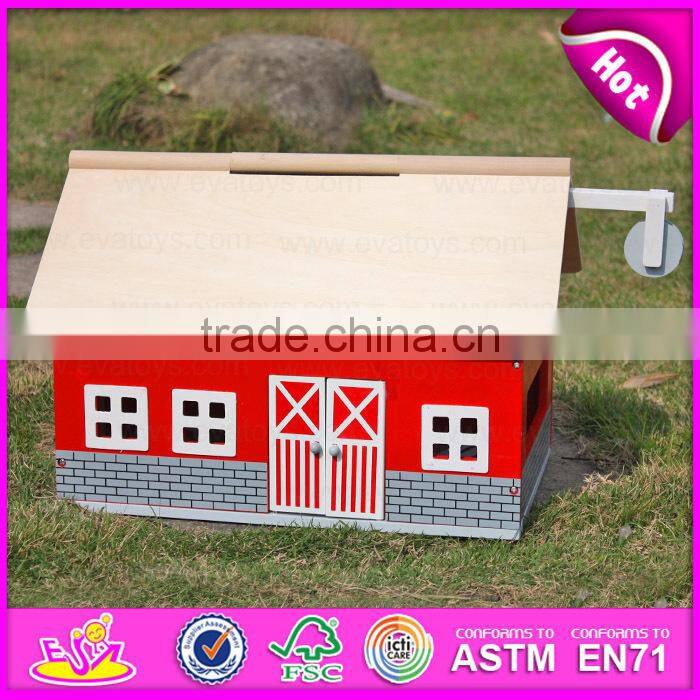 Funny girl play set wooden wooden barn toy best design kids wooden barn toy W06A105-S