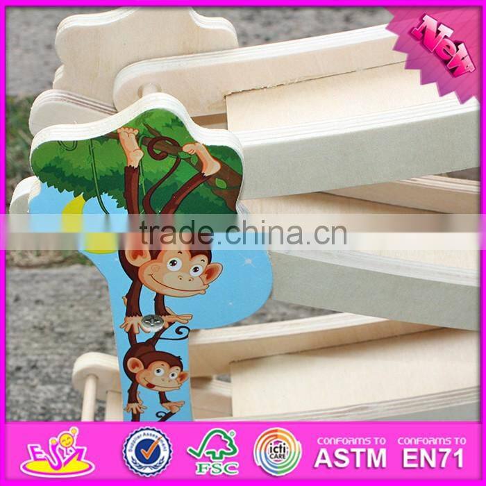 2016 new design funny children wooden ramp racing set W04E044