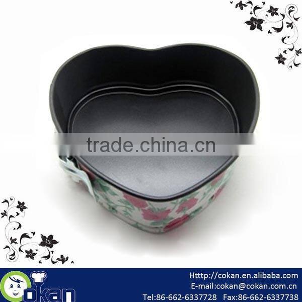 18.5cm Dia non-stick heart shape spring form cake pan/baking pan CK-0019CA