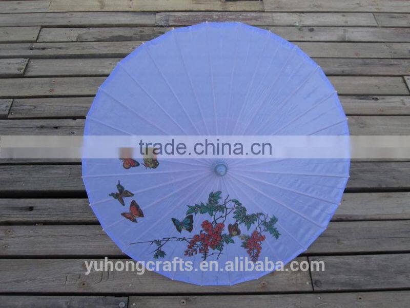 Colorful hand-painted Chinese silk parasol