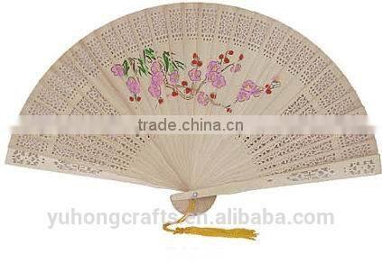 wooden hand fans