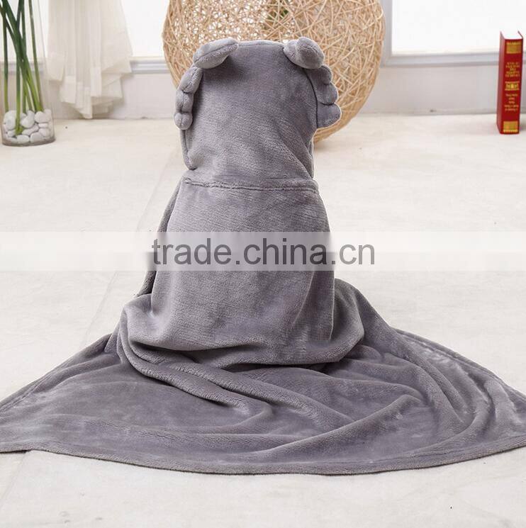 Wholesale animal shape baby bathrobe with hood baby blankets