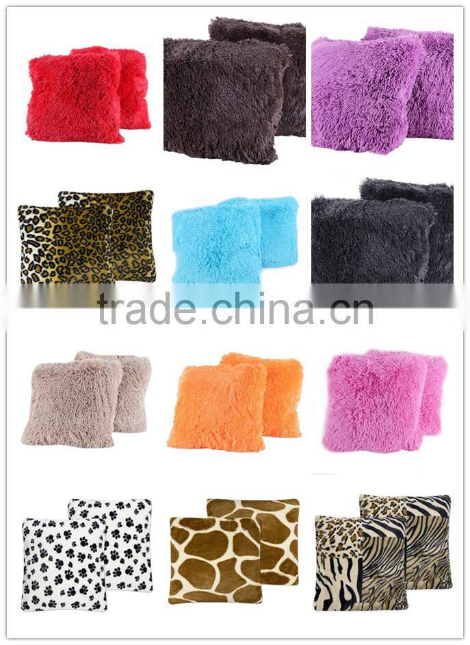 High Pile Faux Fur Plush Pillow Cover