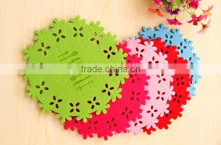 2017 customized decorative cup mats wholesale