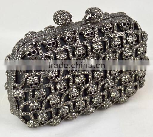 Skull diamond evening Bag bat handle evening bag hand bag