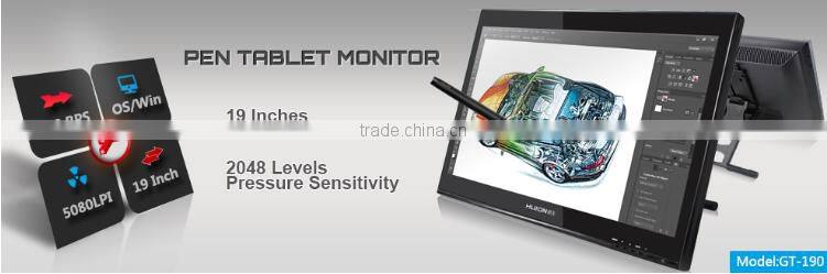 Huion GT-190 19'' 1440 x 900 TFT VGA 2048 Levels for education and drawing Graphic Tablet Monitor LCD pen Display