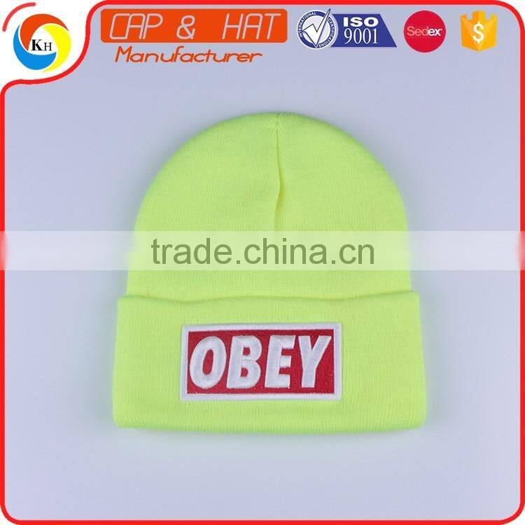 Embroidery Patch CC Beanie Winter Warm Hat