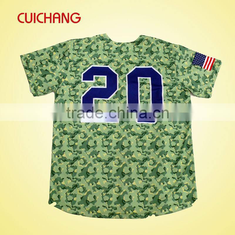 100% polyester camo baseball jerseys