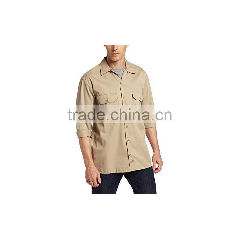 Men's Long Sleeve Pocketed Industrial Cotton Work Shirts