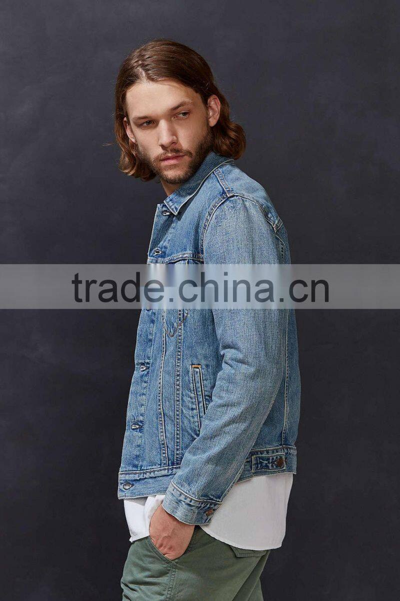 fashion mens classic denim jacket wholesale