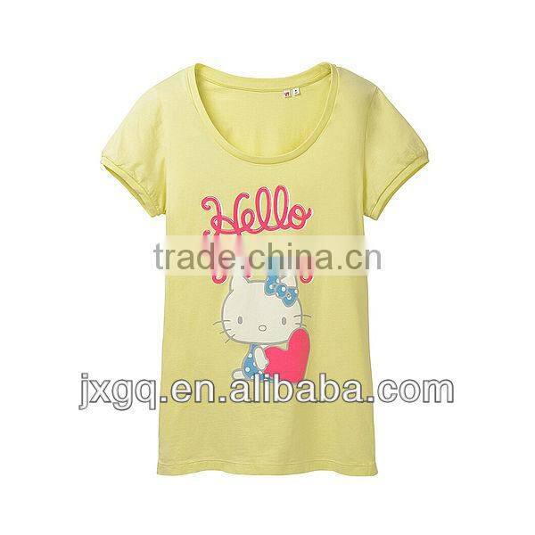 T shirts manufacturers in china wholesale cheap price 100% cotton women t shirt