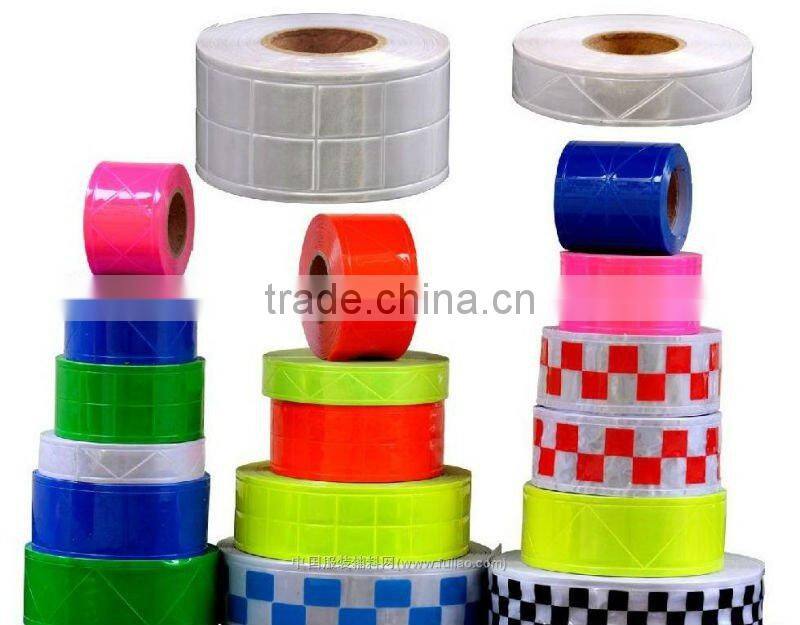 Cold resistant high gloss screen printable reflective PVC tape micro prismatic