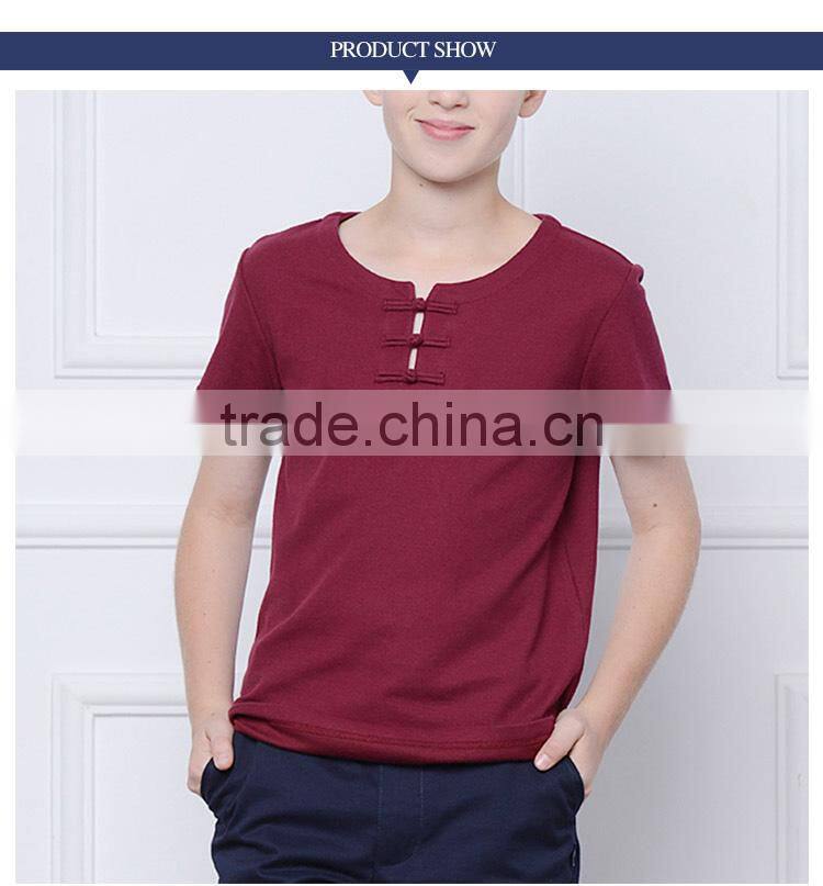 British Academy style 2017 new light Chinese style school boys and girls red short sleeved T-shirt custom