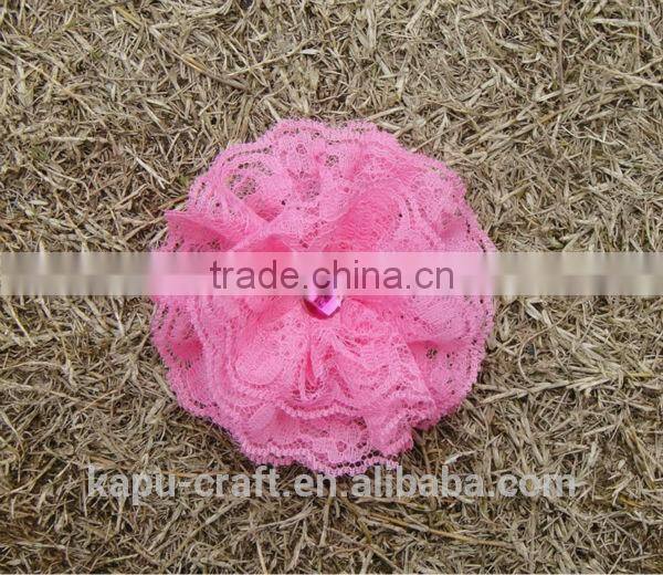 Wholesale hobby lobby handmade pink lace cheap artificial flower