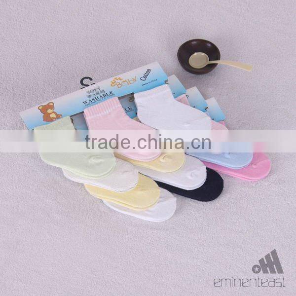 Breathable 100% cotton stock babi sock