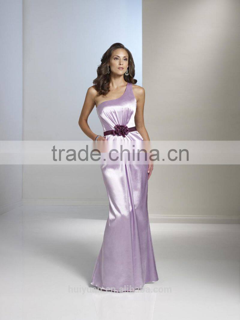light purple newest full length one shoulder elegant mother of the bride satin suits