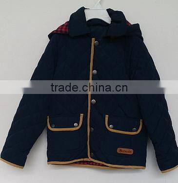 2016 boys navy cotton winter coat