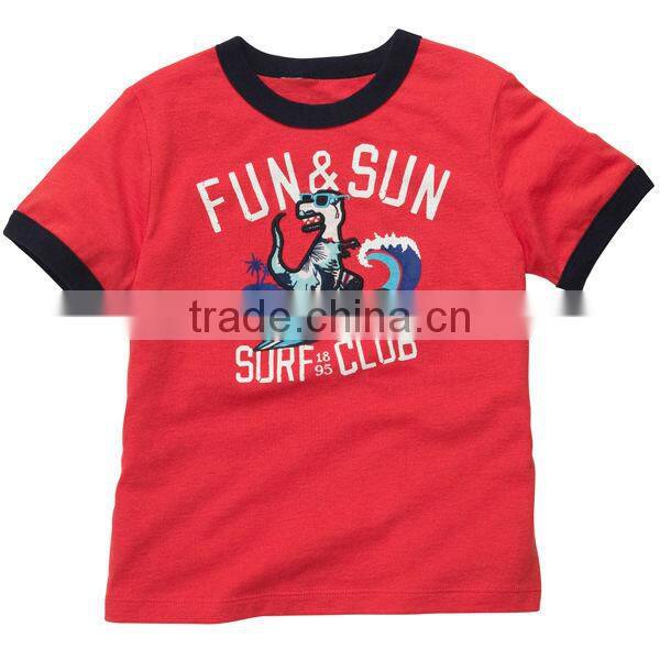 Boys Short-Sleeve Embellished Graphic Ringer t-shirt