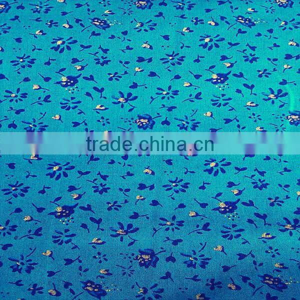 beautiful flower printed cotton poplin fabric for shirt