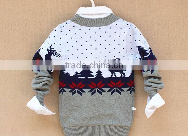 baby boys nordic snowflake reindeer cardigan sweater