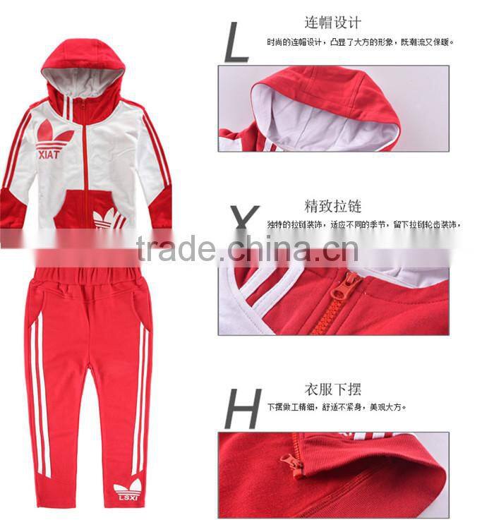 AS-605G Girls Clothing Sets for Kids Sports Tracksuits Infant Active Tops+Pants Suit Teenager Clothes Set Children Costumes